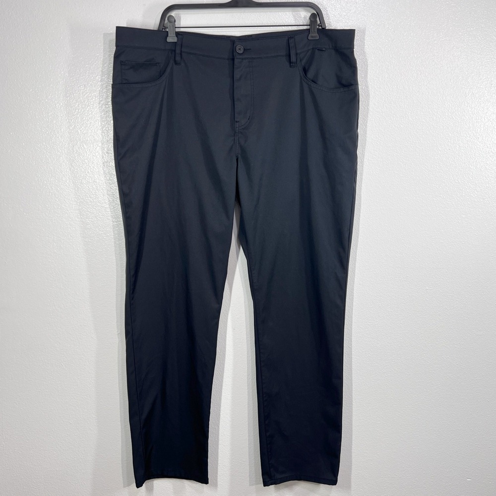 TravisMathew Beck Pants Men's 40‎ Black Stretch Golf Travel Performance Straight